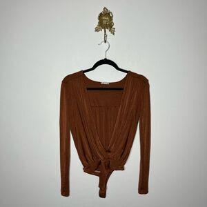 Free People Turnt Thong Bodysuit Mesa S